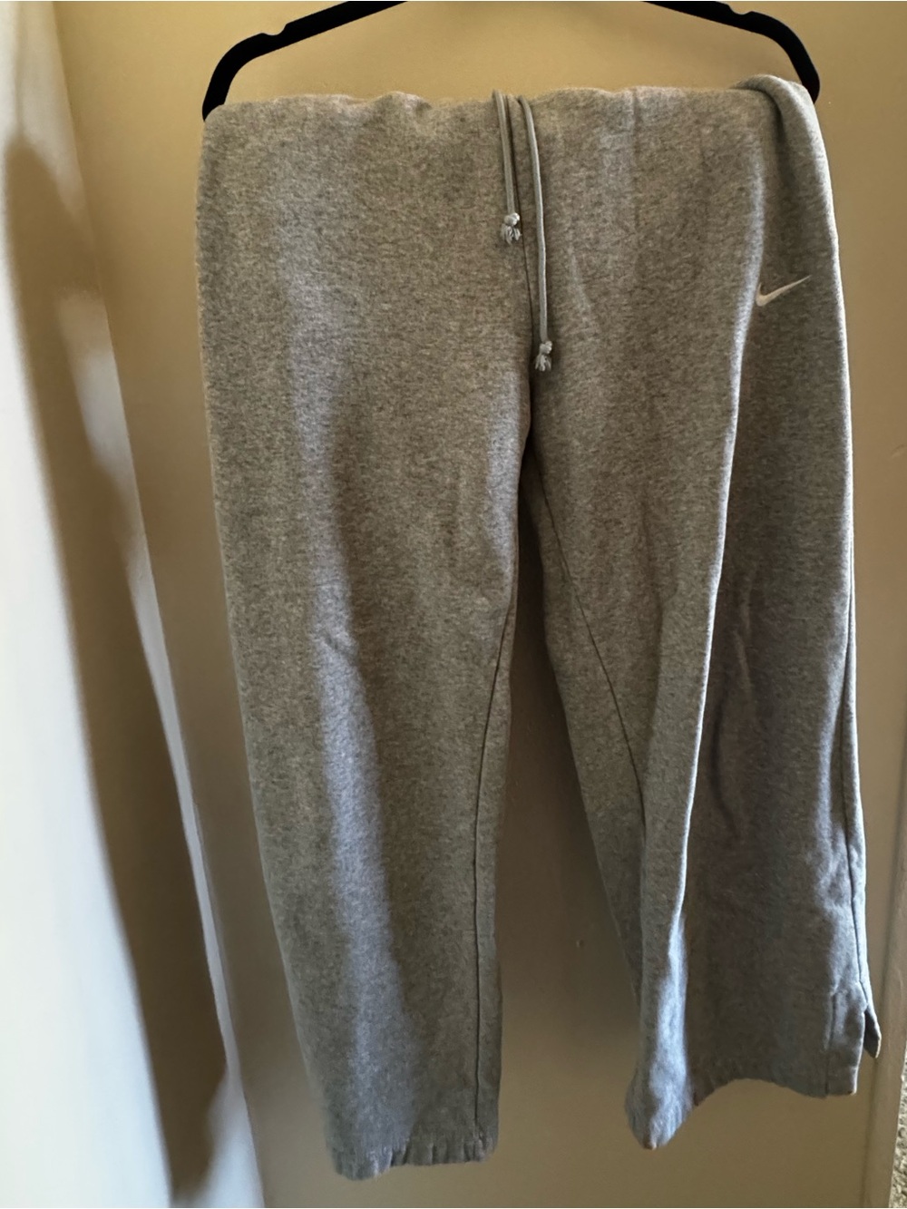 Nike Light Grey Fleece Joggers with Embroidered Swoosh